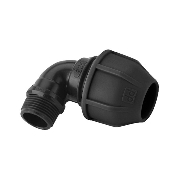 Codo rosca M 90º para tubo polietileno H