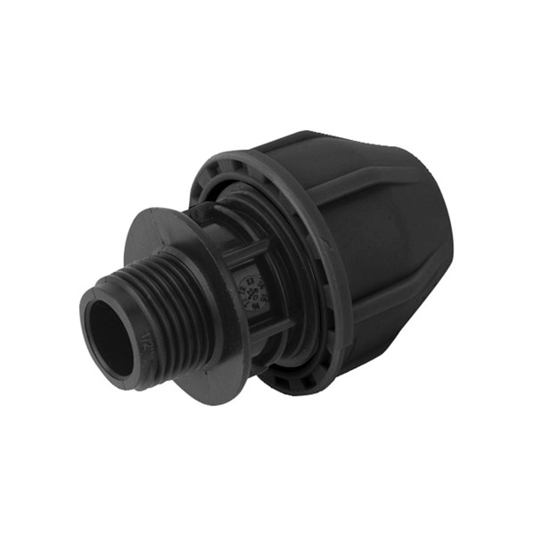 Enlace rosca M para tubo polietileno HAB