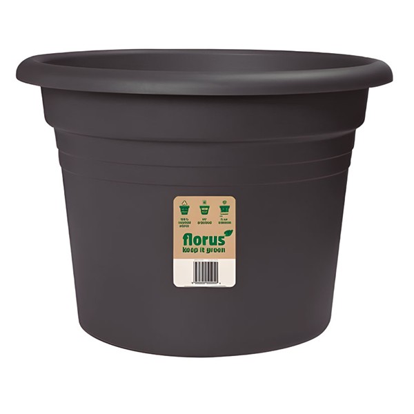 Maceta mediterran cilindro 20 cm antraci