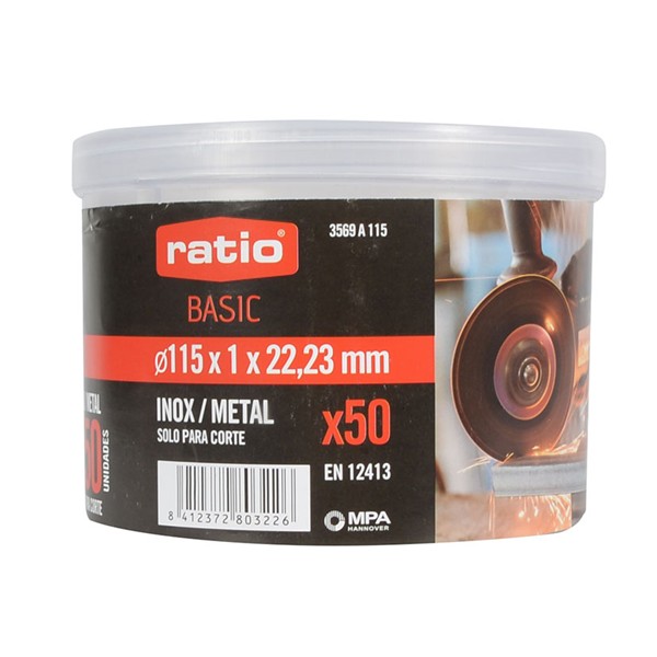 Pack discos corte inox/metal RATIO Basic