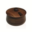 Azucarero madera Acacia. 10x10x9,6 cm.