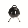 Barbacoa carbon BBQ esferica. Medidas: Oe32xh.42 cm. Acero negro.