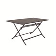 Mesa acero plegable. Color antracita. Medidas: 150x80xh.72 cm.