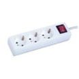 BASE DE 3 TOMAS C/INTERRUPTOR C/CABLE 3 MTRS