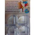 Protege Esquinas de Silicona. Adhesivo / Transparente. Blister 4 uds.