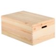 Caja de pino con tapa 60x40x23