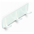 Colgador 3 brazos adhesivo blanco