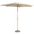 PARASOL MADERA 3 MTS COLOR CRUDO